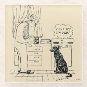 Hund, der älter wird glasuntersetzer (Vorderseite)