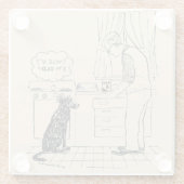 Hund, der älter wird glasuntersetzer (Rückseite)