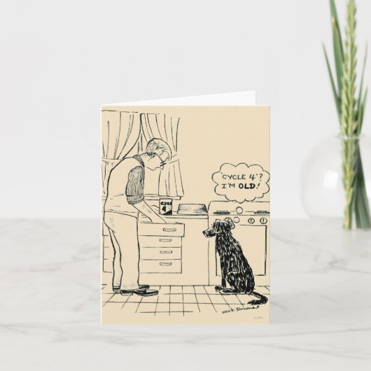 Hund, der älter wird karte (Vorderseite)