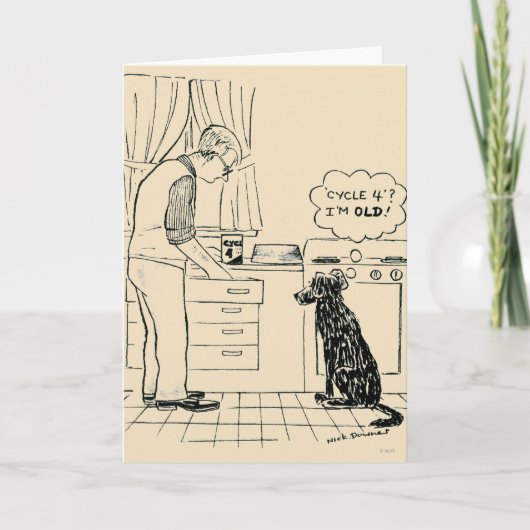 Hund, der älter wird karte (Vorderseite)