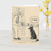 Hund, der älter wird karte (Gelbe Blume)