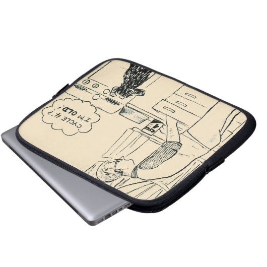 Hund, der älter wird laptopschutzhülle (Vorne Knopf)