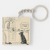 Hund, der älter wird schlüsselanhänger (Rückseite)