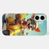 Hund, der auf einem Roller fährt Case-Mate iPhone Hülle (Rückseite (Horizontal))