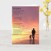 Hund, der beste Freund des Menschen, tröstet schle Karte (Gelbe Blume)