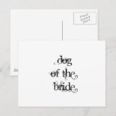 Hund der Braut Postkarte (Vorne/Hinten)