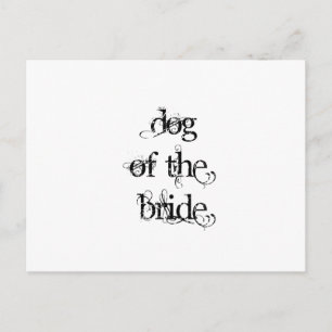 Hund der Braut Postkarte