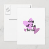 Hund der Braut Postkarte (Vorne/Hinten)