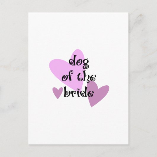 Hund der Braut Postkarte (Vorderseite)