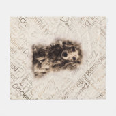 Hund der Dackel Fleecedecke (Vorderseite (Horizontal))