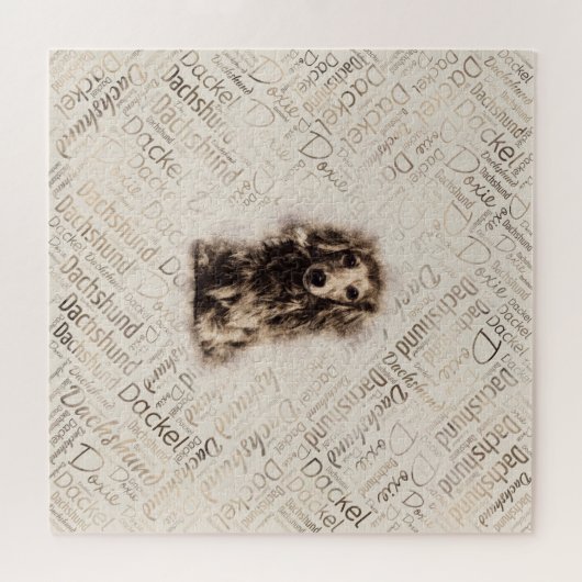 Hund der Dackel Puzzle (Horizontal)