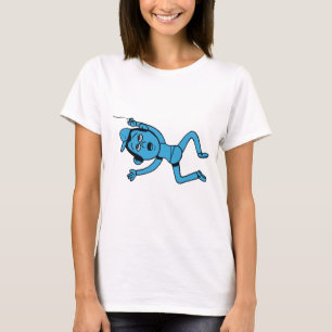 Hund, der den Menschen zu Fuß nimmt. T-Shirt