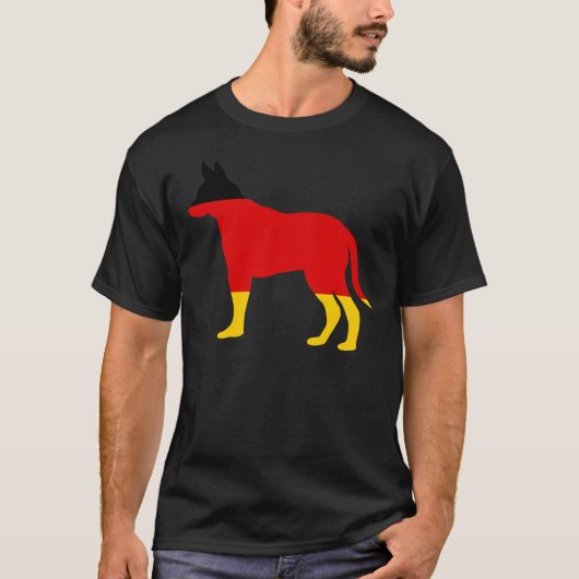 Hund der deutschen Flagge T-Shirt (Vorderseite)