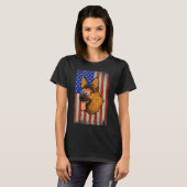 Hund der deutschen Schäferhunde am 4. Juli T-Shirt (Vorne ganz)