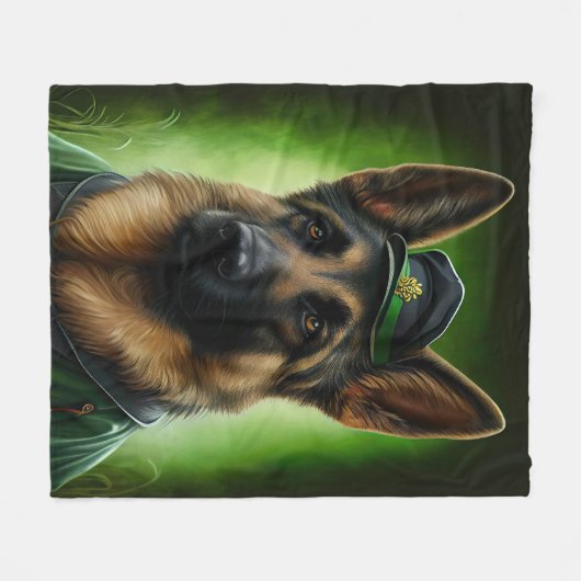 Hund der Deutschen Schäferhunde in St. Patrick's D Fleecedecke (Vorderseite (Horizontal))