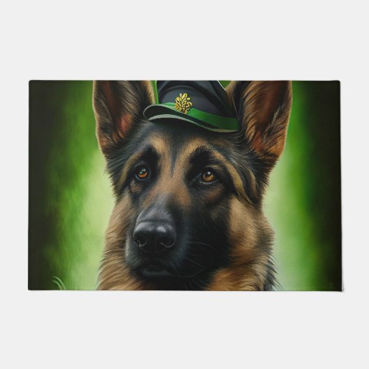 Hund der Deutschen Schäferhunde in St. Patrick's D Fußmatte (Vorderseite)