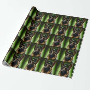 Hund der Deutschen Schäferhunde in St. Patrick's D Geschenkpapier