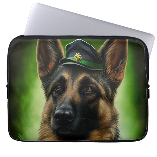 Hund der Deutschen Schäferhunde in St. Patrick's D Laptopschutzhülle (Vorderseite)