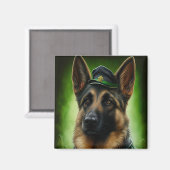 Hund der Deutschen Schäferhunde in St. Patrick's D Magnet (Vorderseite/Rückseite)
