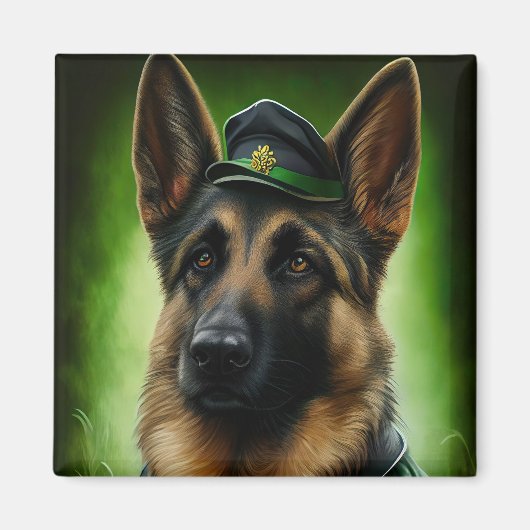 Hund der Deutschen Schäferhunde in St. Patrick's D Magnet (Vorne)