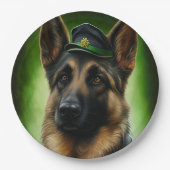 Hund der Deutschen Schäferhunde in St. Patrick's D Pappteller (Vorderseite)