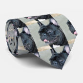 Hund der französischen Bulldogge Krawatte (Gerollt)