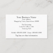 Hund, der haarigen Schäferhund pflegt Visitenkarte (Rückseite)