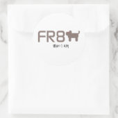 Hund, der ich bin runder aufkleber (Tasche)