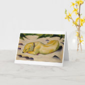 Hund, der im Schnee - Franz Marc liegt Karte (Gelbe Blume)