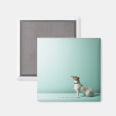 Hund, der in den Weltraum schaut Magnet (Vorderseite/Rückseite)