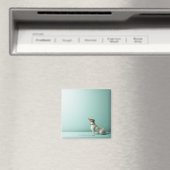 Hund, der in den Weltraum schaut Magnet (In Situ (Geschirrspüler))