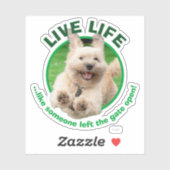 Hund, der in Hof läuft Aufkleber (Blatt)