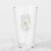 Hund, der in Hof läuft Glas (Rückseite)