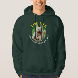 Hund, der in Hof läuft Hoodie