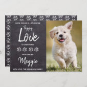 Hund der Liebe für Welpen Ankündigung (Vorne/Hinten)