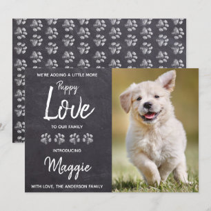 Hund der Liebe für Welpen Ankündigung