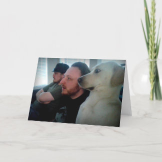 Hund, der mit Freunden aufpasst Karte