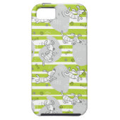 Hund, der Musterhintergrund spielt Case-Mate iPhone Hülle (Rückseite)