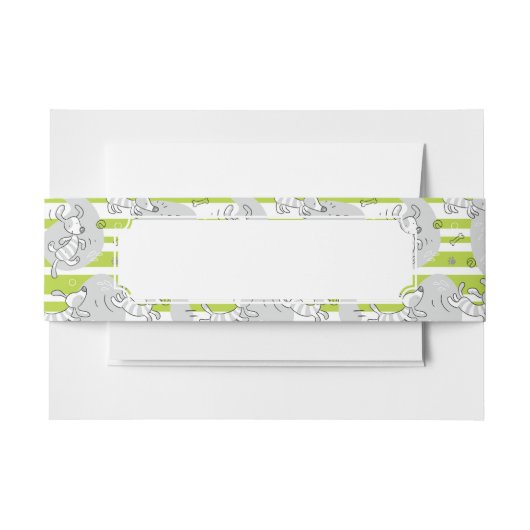 Hund, der Musterhintergrund spielt Einladungsbanderole (Vorderseite Beispiel)