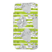 Hund, der Musterhintergrund spielt Incipio iPhone Geldbeutel-Hülle (Folio Vorderseite)