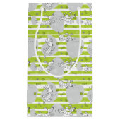 Hund, der Musterhintergrund spielt Kleine Geschenktüte (Vorderseite)