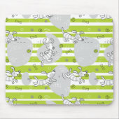 Hund, der Musterhintergrund spielt Mousepad (Vorne)