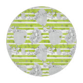 Hund, der Musterhintergrund spielt Schneidebrett (Vorderseite)