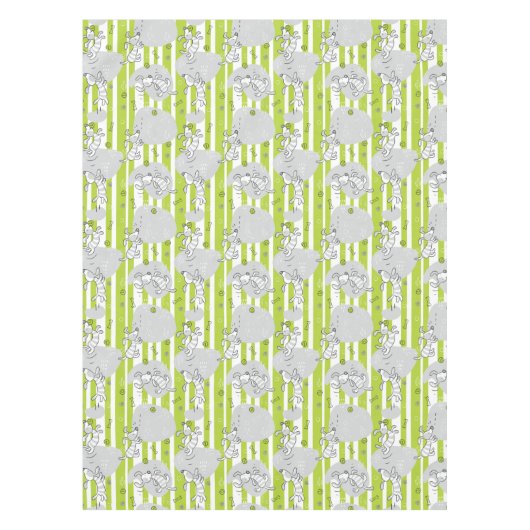 Hund, der Musterhintergrund spielt Tischdecke (Vorderseite)