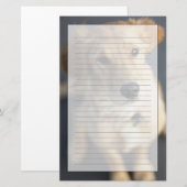 Hund, der oben schaut briefpapier (Vorne/Hinten)