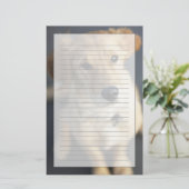 Hund, der oben schaut briefpapier (Stehend Vorderseite)