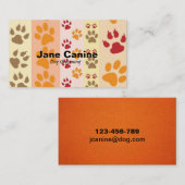 Hund, der stilvollen modernen Tatzendruck pflegt Visitenkarte (Vorne/Hinten)