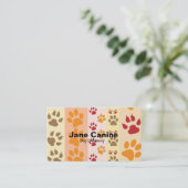 Hund, der stilvollen modernen Tatzendruck pflegt Visitenkarte (Stehend Vorderseite)