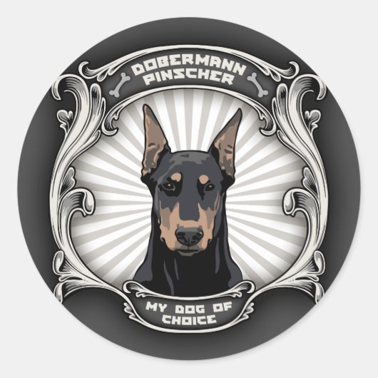 Hund der Wahl Runder Aufkleber (Vorderseite)