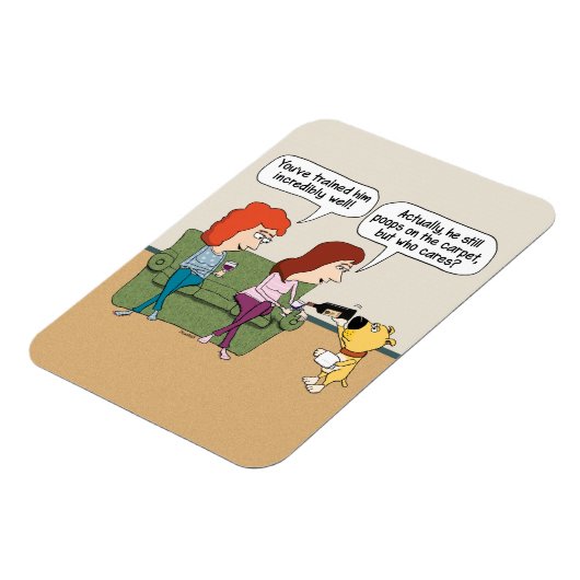 Hund, der Wein gießt, wenn er nicht Kacke Magnet (Linke Seite)